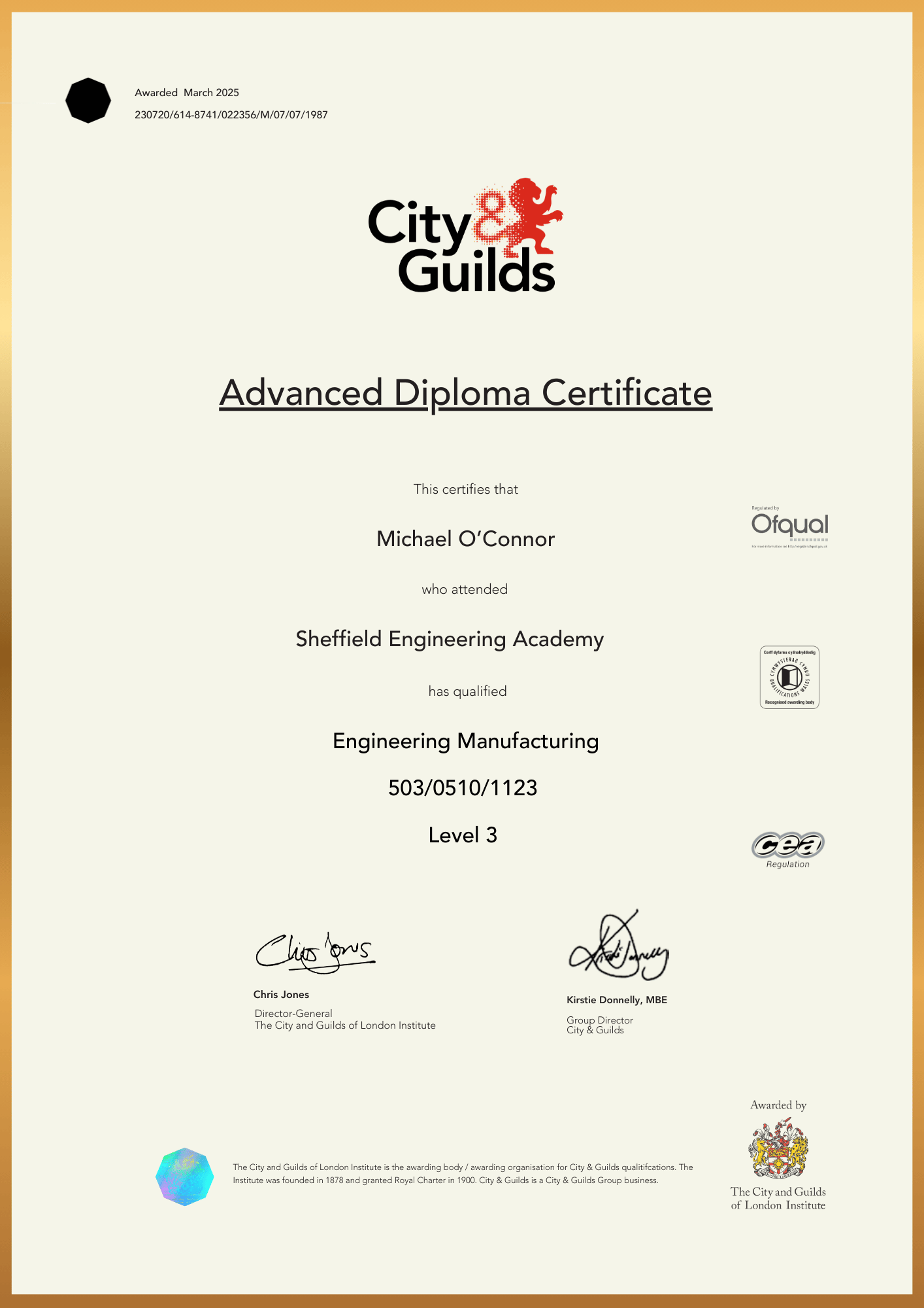 Editable Certificate Template 3